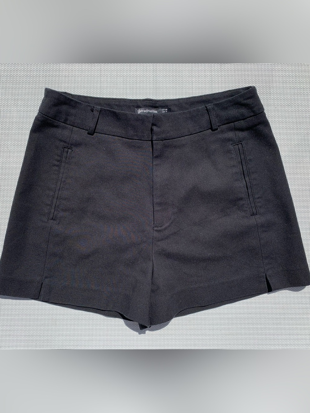 stradivarius Black High-Waist Tailored Women's Shorts